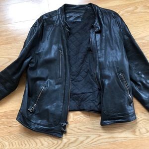 John Varvatos leather moto jacket